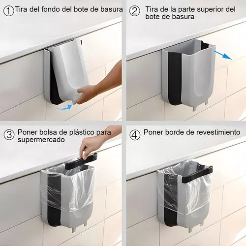 Basurero de cocina plegable